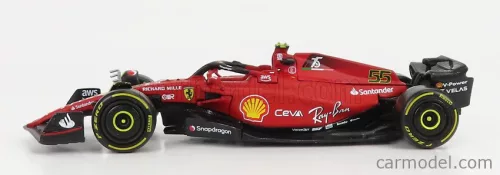 FERRARI  F1-75 SCUDERIA FERRARI N 55 SEASON 2022 CARLOS SAINZ - EXCLUSIVE CARMODEL  RED