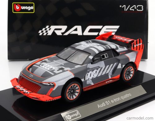 AUDI  S1 E-TRON QUATTRO N 0 PRESENTATION 2023 - CON VETRINA - WITH SHOWCASE  SILVER RED BLACK