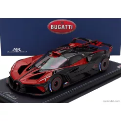   BUGATTI  BOLIDE W16.4 8.0 FOUR-TURBO 1850hp 500km/h 2020 - CON VETRINA - WITH SHOWCASE  ITALIAN RED - BLACK