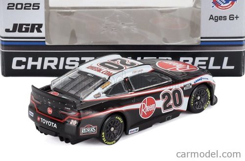 TOYOTA  CAMRY TEAM JGR N 20 NASCAR CUP SERIES 2025 CHRISTOPHER BELL  BLACK WHITE