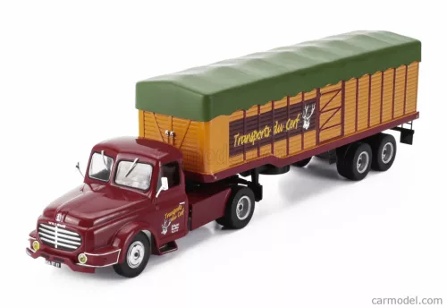 WILLEME  LC610 TRUCK TRANSPORTS DU CERF 1952 - WITHOUT CARD BOX  RED ORANGE GREEN