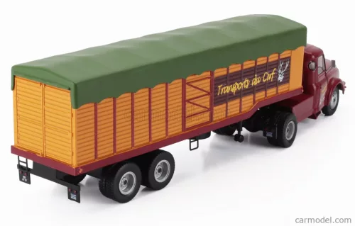 WILLEME  LC610 TRUCK TRANSPORTS DU CERF 1952 - WITHOUT CARD BOX  RED ORANGE GREEN