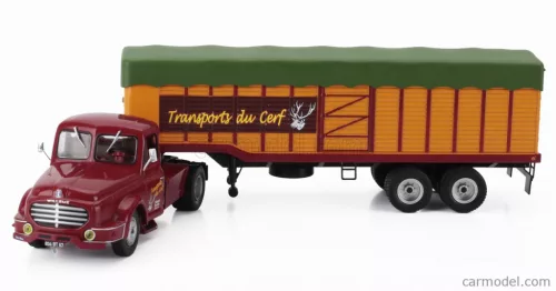 WILLEME  LC610 TRUCK TRANSPORTS DU CERF 1952 - WITHOUT CARD BOX  RED ORANGE GREEN