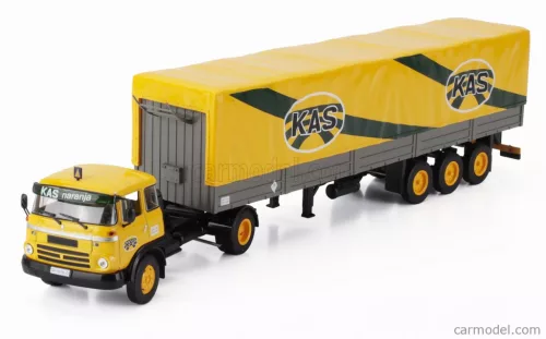 BARREIROS  SUPER AZOR TRUCK TELONATO KAS TRANSPORTS 1967 - WITHOUT CARD BOX  YELLOW