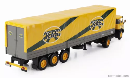 BARREIROS  SUPER AZOR TRUCK TELONATO KAS TRANSPORTS 1967 - WITHOUT CARD BOX  YELLOW