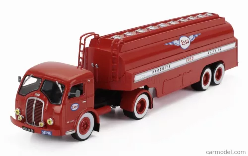 SOMUA  JL17 TRUCK TANKER TRUCK ESSO PRODUITS AVIATION 1955 - WITHOUT CARD BOX  RED