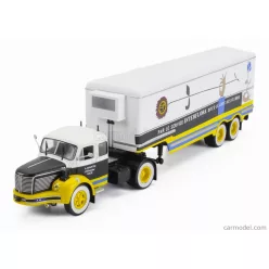   BERLIET  TLR 10M TRUCK SEMI-FRIGO INTERFLORA TRANSPORTS 1956 - WITHOUT CARD BOX  WHITE BROWN YELLOW
