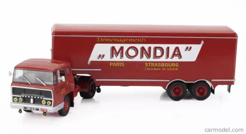 BERNARD  TDA180 TRUCK DEMENAGEMENTS MONDIA TRANSPORTS 1960 - WITHOUT CARD BOX  RED