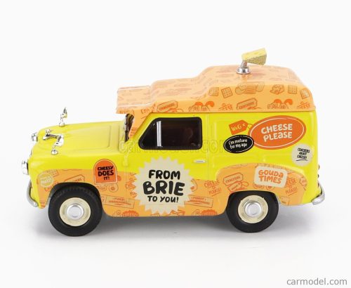 AUSTIN  DELIVERY VAN - WALLACE & GROMIT - CHEESE PLEASE ! - AARDMAN  YELLOW ORANGE