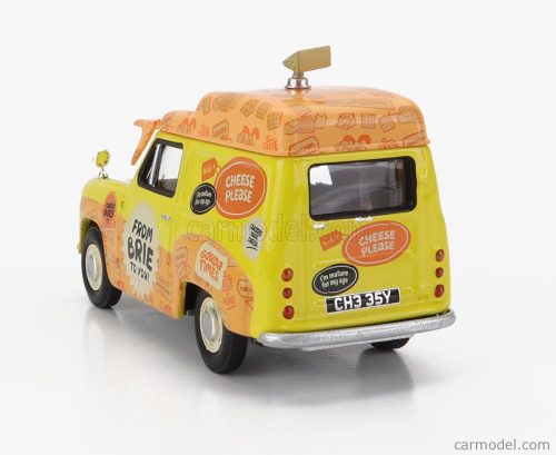 AUSTIN  DELIVERY VAN - WALLACE & GROMIT - CHEESE PLEASE ! - AARDMAN  YELLOW ORANGE