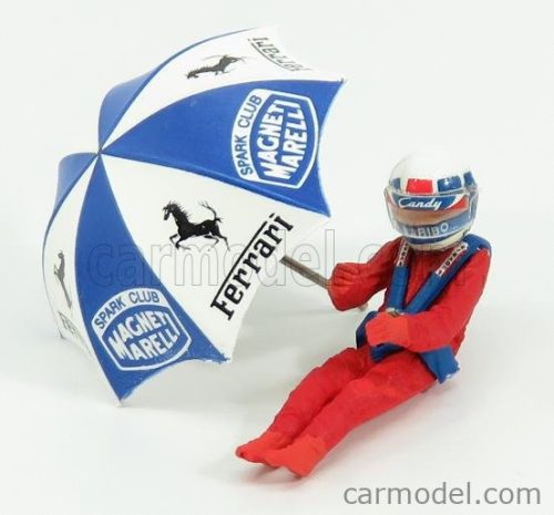FIGURES  DIDIER PIRONI FOR FERRARI 126C2 F1 WITH UMBRELLA