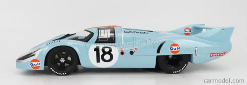 PORSCHE  917LH 4.9L TEAM JOHN WYER AUTOMOTIVE ENGINEERING LTD. N 18 24h LE MANS 1971 P.RODRIGUEZ - J.OLIVER  LIGHT BLUE ORANGE