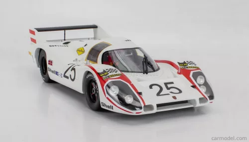 PORSCHE  917LH 4.5L TEAM PORSCHE SYSTEM ENGENEERING N 25 POLE POSITION 24h LE MANS 1970 VIC ELFORD - KURT AHRENS  WHITE RED