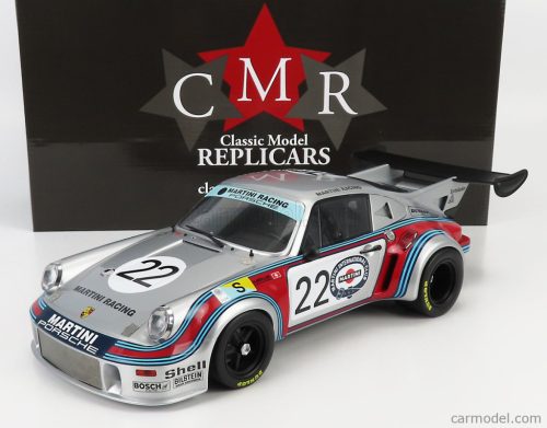 PORSCHE  911 CARRERA RSR 2.1L TURBO TEAM MARTINI RACING N 22 2nd 24h LE MANS 1974 G.VAN LENNEP - H.MULLER  SILVER RED BLUE