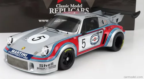 PORSCHE  911 930 CARRERA RSR TURBO 2.1L TEAM MARTINI RACING N 5 BRANDS HATCH 1974 H.MULLER - G.VAN LENNEP  SILVER RED BLUE