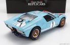 FORD USA  GT40 MKII 7.0L V8 TEAM SHELBY AMERICAN INC. N 1 2nd (BUT REALLY WINNER) 24h LE MANS 1966 K.MILES - D.HULME  LIGHT BLUE