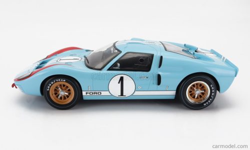 FORD USA  GT40 MKII 7.0L V8 TEAM SHELBY AMERICAN INC. N 1 2nd (BUT REALLY WINNER) 24h LE MANS 1966 K.MILES - D.HULME  LIGHT BLUE