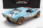 FORD USA  GT40 MKII 7.0L V8 TEAM SHELBY AMERICAN INC. N 1 DIRTY VERSION 2nd (BUT REALLY WINNER) 24h LE MANS 1966 K.MILES - D.HULME  LIGHT BLUE