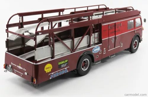 FIAT  642RN2 TRUCK BARTOLETTI F1 FERRARI CAR TRANSPORTER 1957  RED BORDEAUX