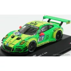   PORSCHE  911 991 GT3 R TEAM MANTHEY RACING N 912 WINNER 24h NURBURGRING 2018 RICHARD LIETZ - PATRICK PILET - FREDERIC MAKOWIECKI - NICK TANDY  GREEN YELLOW