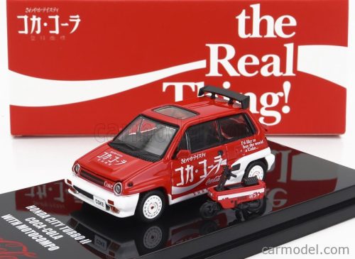 HONDA  CITY TURBO II COCA-COLA THE REAL THING 1981 WITH MOTOCOMPO - MOTORCYCLE  RED WHITE