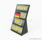 ACCESSORIES  F1  WORLD CHAMPION PLATE PIT BOARD - MERCEDES GP W07 HYBRID AMG PETRONAS N 6 SEASON 2016 NICO ROSBERG  GREY BLACK YELLOW