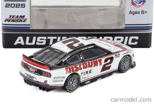 FORD USA  MUSTANG TEAM PENSKE N 2 NASCAR CUP SERIES 2025 AUSTIN CINDRIC  WHITE