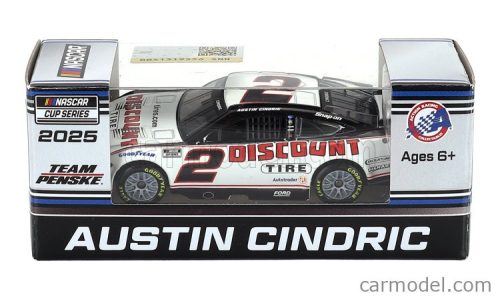 FORD USA  MUSTANG TEAM PENSKE N 2 NASCAR CUP SERIES 2025 AUSTIN CINDRIC  WHITE