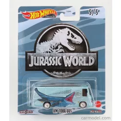 TRUCK  HW TOUR AUTOBUS - JURASSIC WORLD  LIGHT BLUE MET