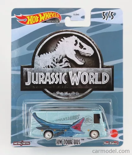 TRUCK  HW TOUR AUTOBUS - JURASSIC WORLD  LIGHT BLUE MET