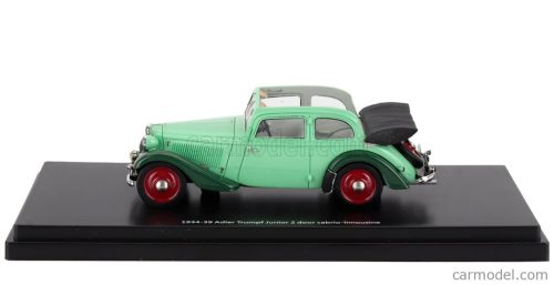 ADLER  TRUMPF JUNIOR 2-DOOR CABRIOLET OPEN 1934  2 TONE GREEN RED