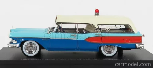 EDSEL  CORSAIR MEMPHIAN COACHWORK CO. AMBULANCE 1958  LIGHT BLUE RED WHITE
