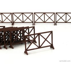   ACCESSORIES  SET 5X TRANSENNE - STREET BARRICADES sizes misure 4.65cm x 2.85 cm  BROWN