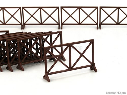 ACCESSORIES  SET 5X TRANSENNE - STREET BARRICADES sizes misure 4.65cm x 2.85 cm  BROWN