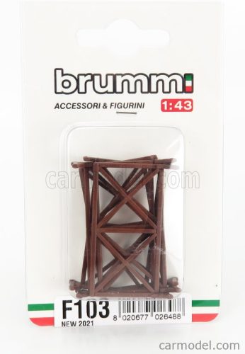 ACCESSORIES  SET 5X TRANSENNE - STREET BARRICADES sizes misure 4.65cm x 2.85 cm  BROWN