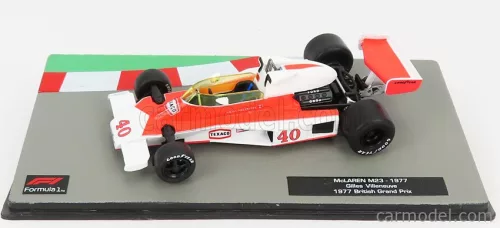 McLAREN  F1  M23 N 40 BRITISH GP 1977 GILLES VILLENEUVE  ORANGE WHITE