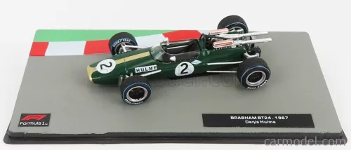 BRABHAM  F1  BT24 N 2 DENNIS HULME SEASON 1967 WORLD CHAMPION  GREEN GOLD
