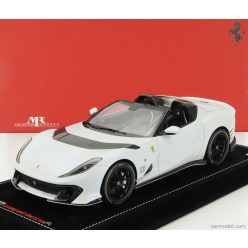   FERRARI  812 COMPETIZIONE A SPIDER N 16 PERSONAL CAR CHARLES LECLERC 2022 - CON VETRINA - WITH SHOWCASE  BIANCO ONDA MARINA - MATT WHITE