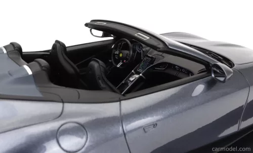 FERRARI  ROMA SPIDER OPEN 2020 - CON VETRINA - WITH SHOWCASE  BLU ROMA - BLUE GREY MET