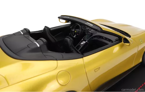 FERRARI  ROMA SPIDER OPEN 2020 - CON VETRINA - WITH SHOWCASE  GIALLO MONTECARLO - YELLOW MET