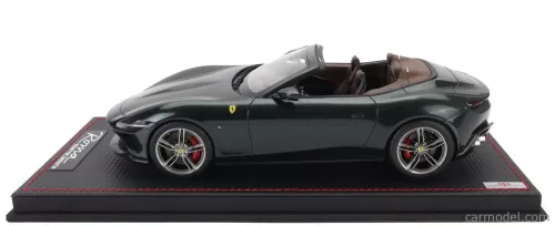 FERRARI  ROMA SPIDER OPEN 2020 - CON VETRINA - WITH SHOWCASE  VERDE ZELTWEG - GREEN MET