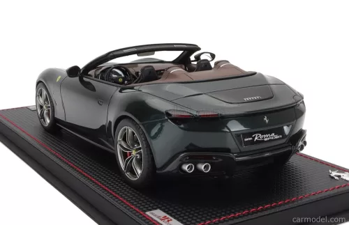 FERRARI  ROMA SPIDER OPEN 2020 - CON VETRINA - WITH SHOWCASE  VERDE ZELTWEG - GREEN MET