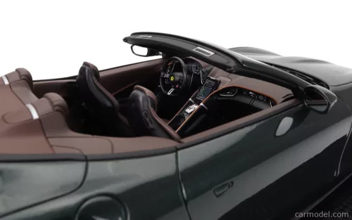 FERRARI  ROMA SPIDER OPEN 2020 - CON VETRINA - WITH SHOWCASE  VERDE ZELTWEG - GREEN MET