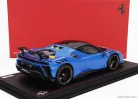 FERRARI  SF90 XX STRADALE 2024 - CON VETRINA - WITH SHOWCASE  AZZURRO DINO - BLUE YELLOW BLACK