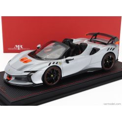   FERRARI  SF90 XX STRADALE SPIDER 2024 - CON VETRINA - WITH SHOWCASE  BIANCO ARTICO - WHITE MET ORANGE BLACK