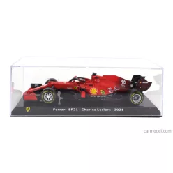   FERRARI  F1 SF21  TEAM SCUDERIA FERRARI MISSION WINNOW N 16 SEASON 2021 CHARLES LECLERC - CON VETRINA - WITH SHOWCASE  RED
