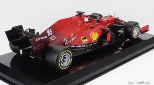 FERRARI  F1 SF21  TEAM SCUDERIA FERRARI MISSION WINNOW N 16 SEASON 2021 CHARLES LECLERC - CON VETRINA - WITH SHOWCASE  RED