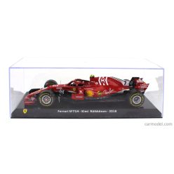   FERRARI  F1  SF71H N 7 SEASON 2018 KIMI RAIKKONEN - CON VETRINA - WITH SHOWCASE  RED