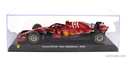 FERRARI  F1  SF71H N 7 SEASON 2018 KIMI RAIKKONEN - CON VETRINA - WITH SHOWCASE  RED