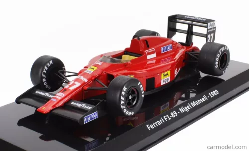 FERRARI  F1  F1-89 N 27 SEASON 1989 NIGEL MANSELL - CON VETRINA - WITH SHOWCASE  RED BLACK
